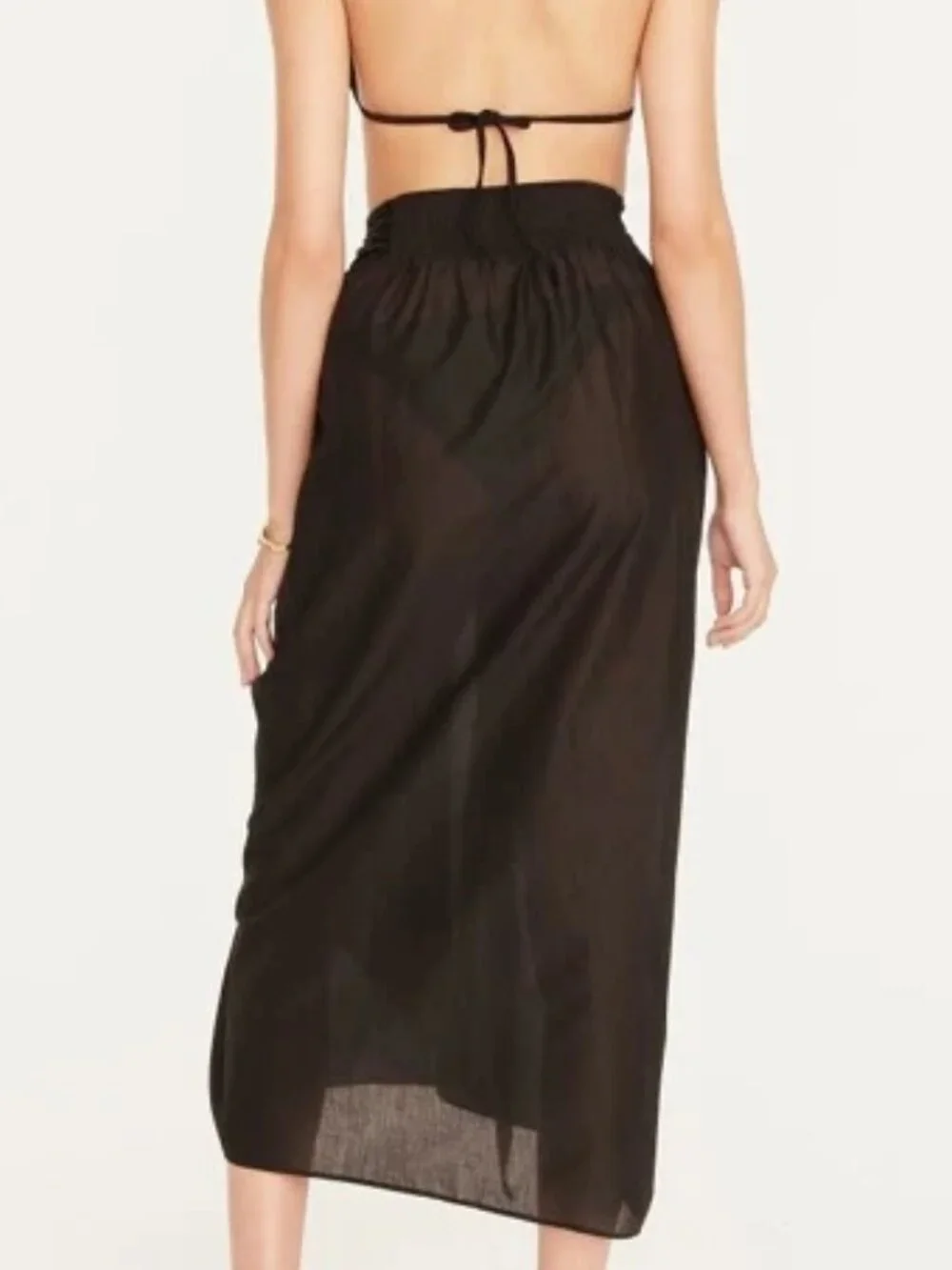 J. Crew Convertible Beach Sarong Black S